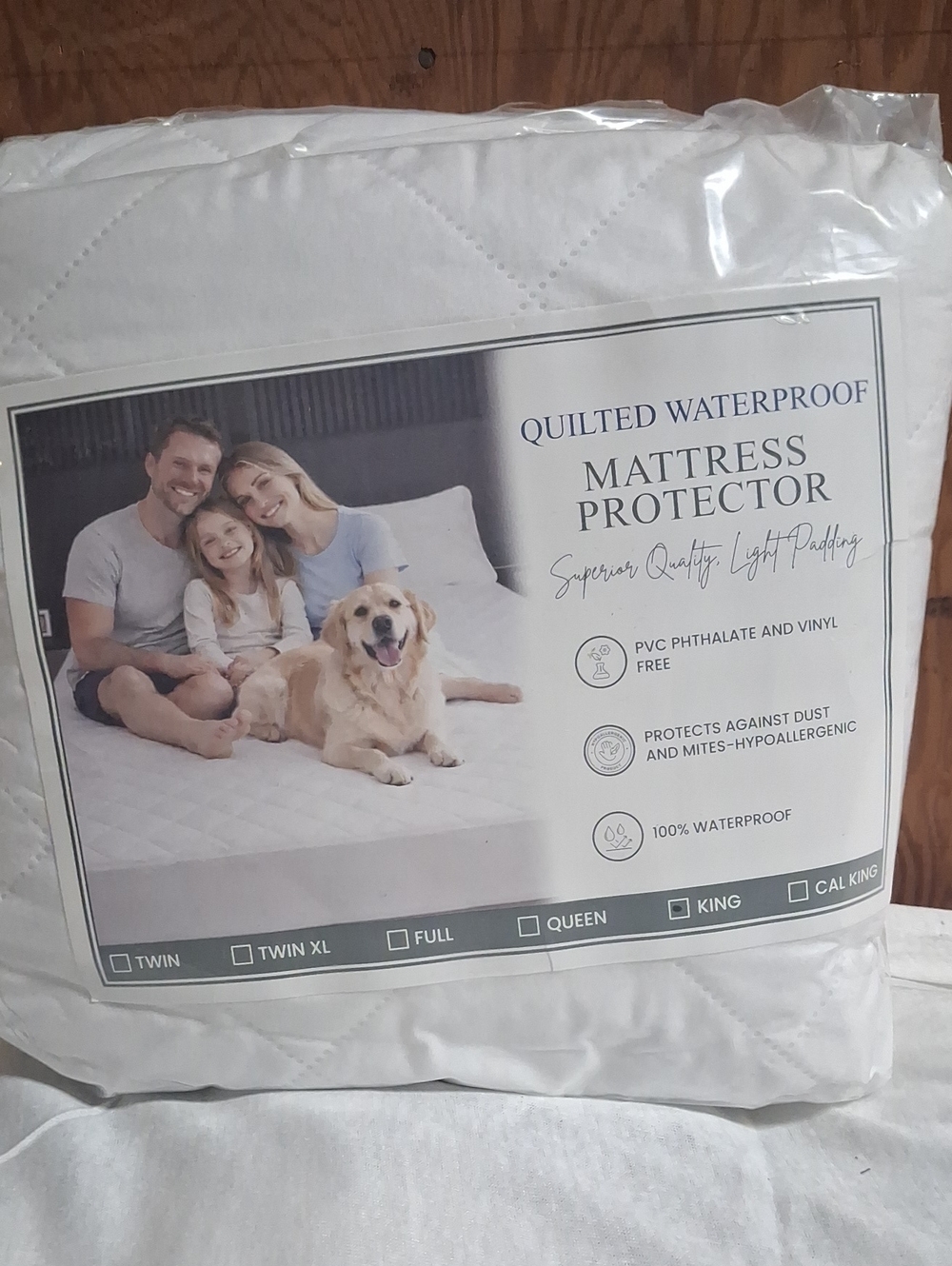 NWT King Size Quilted Waterproof Mattress Protector Skirt - White